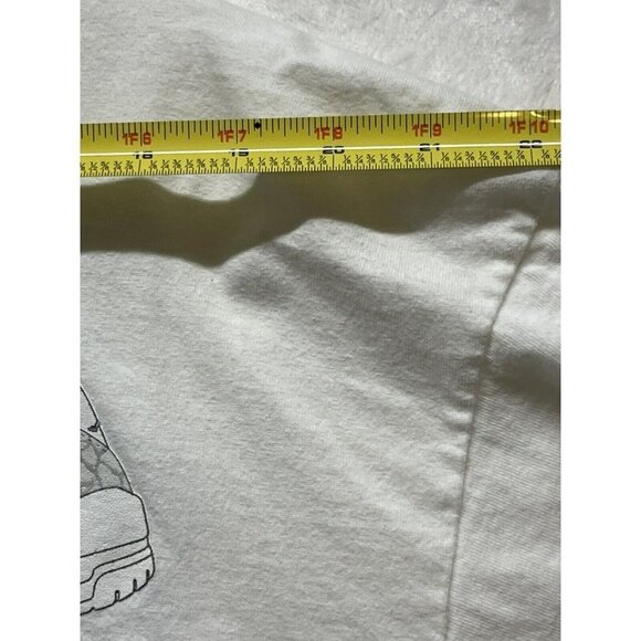 Michael Jordan Air Jordan w/ Tennis shoe Logo White Tshirt Mens XL HTF - Picture 10 of 12